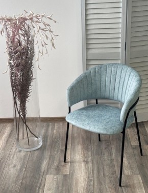 Стул ГЕММА, цвет RAIN 7 breeze, велюр / черный каркас М-City в Белоярском - beloyarskiy.mebel24.online | фото 4