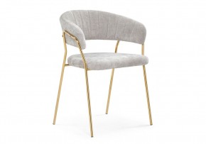 Стул на металлокаркасе Kamelia 1 light gray fabric / gold в Белоярском - beloyarskiy.mebel24.online | фото 1