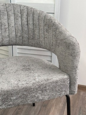 Стул SNUG 3018-17 серый, шенилл / черный каркас, ®DISAUR в Белоярском - beloyarskiy.mebel24.online | фото 4