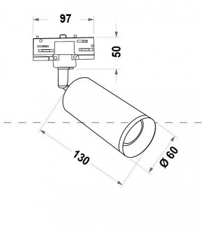 Светильник на штанге Maytoni Focus TR028-3-GU10-MG в Белоярском - beloyarskiy.mebel24.online | фото 3