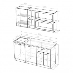 ТАТЬЯНА Кухонный гарнитур Стандарт (1600 мм ) в Белоярском - beloyarskiy.mebel24.online | фото 2