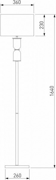 Торшер Eurosvet Caprera 01154/1 латунь в Белоярском - beloyarskiy.mebel24.online | фото 3