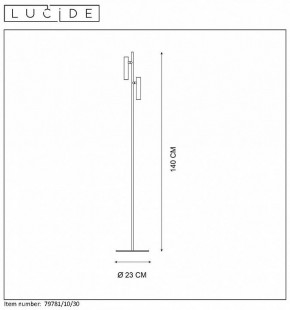 Торшер Lucide Philon 79781/10/30 в Белоярском - beloyarskiy.mebel24.online | фото 4
