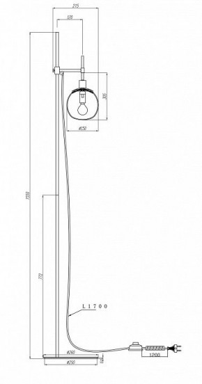 Торшер Maytoni Erich MOD221-FL-01-G в Белоярском - beloyarskiy.mebel24.online | фото 5