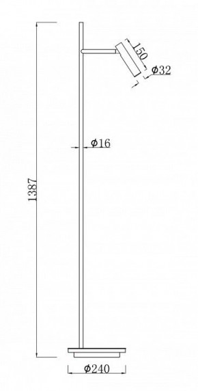 Торшер Maytoni Estudo Z010FL-L8W3K в Белоярском - beloyarskiy.mebel24.online | фото 2