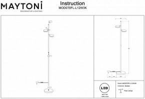 Торшер Maytoni Fad MOD070FL-L12W3K в Белоярском - beloyarskiy.mebel24.online | фото 3