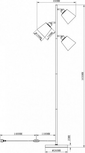 Торшер Moderli Floor V3051-3F в Белоярском - beloyarskiy.mebel24.online | фото 3