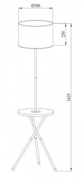 Торшер с полкой Arte Lamp Combo A2070PN-1BK в Белоярском - beloyarskiy.mebel24.online | фото 2