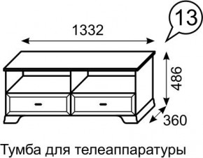 Тумба для телеаппаратуры Венеция 13 бодега в Белоярском - beloyarskiy.mebel24.online | фото 2