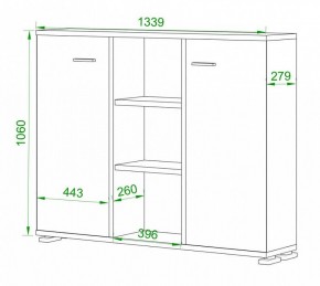 Тумба комбинированная Домино ПУ-60-3 в Белоярском - beloyarskiy.mebel24.online | фото 2