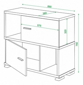 Тумба комбинированная Домино СБ-30/2 в Белоярском - beloyarskiy.mebel24.online | фото 2