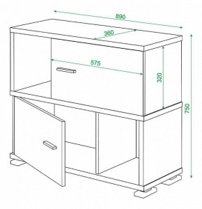 Тумба комбинированная Домино СБ-30/2 в Белоярском - beloyarskiy.mebel24.online | фото 3
