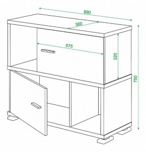 Тумба комбинированная Домино СБ-30/2 в Белоярском - beloyarskiy.mebel24.online | фото 3