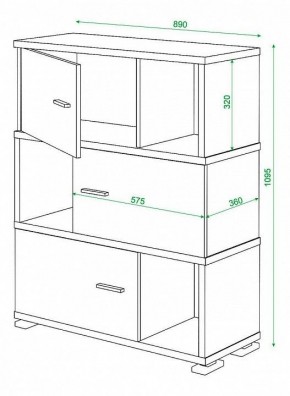 Тумба комбинированная Домино СБ-30/3 в Белоярском - beloyarskiy.mebel24.online | фото 3