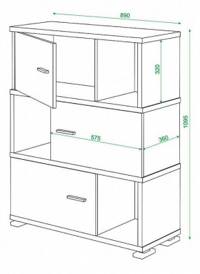 Тумба комбинированная Домино СБ-30/3 в Белоярском - beloyarskiy.mebel24.online | фото 3