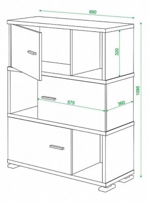 Тумба комбинированная Домино СБ-30/3 в Белоярском - beloyarskiy.mebel24.online | фото 2
