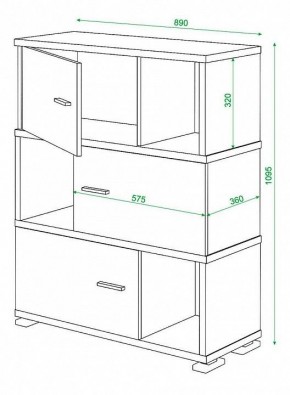 Тумба комбинированная Домино СБ-30/3 в Белоярском - beloyarskiy.mebel24.online | фото 3