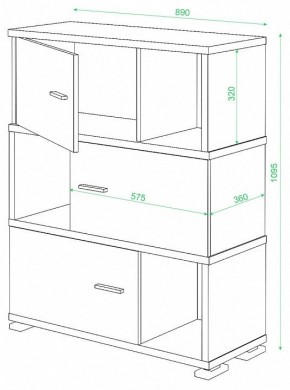 Тумба комбинированная Домино СБ-30/3 в Белоярском - beloyarskiy.mebel24.online | фото 3