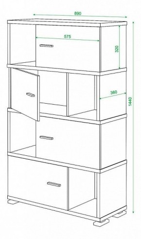 Тумба комбинированная Домино СБ-30/4 в Белоярском - beloyarskiy.mebel24.online | фото 3