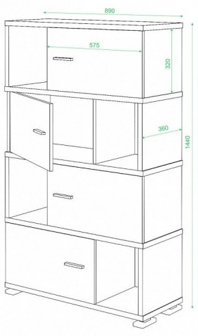 Тумба комбинированная Домино СБ-30/4 в Белоярском - beloyarskiy.mebel24.online | фото 2