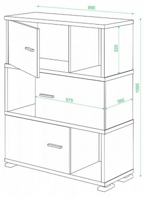 Тумба комбинированная СБ-30/3 в Белоярском - beloyarskiy.mebel24.online | фото 2