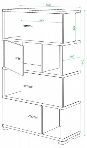 Тумба комбинированная СБ-30/4 в Белоярском - beloyarskiy.mebel24.online | фото 2