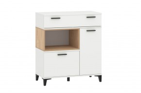Тумба НМ 013.80 "Bergen" (Белый/Дуб бунратти) в Белоярском - beloyarskiy.mebel24.online | фото