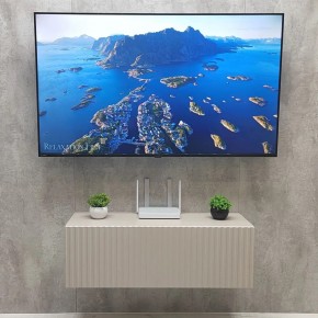 Тумба подвесная под ТВ LINES MTV3-MA 900 Бежевый (Леда-М 10.1.5) в Белоярском - beloyarskiy.mebel24.online | фото 3