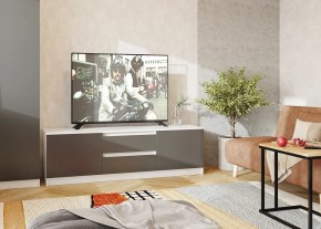 Тумба ТВ большая Парус (Белый/Графит) в Белоярском - beloyarskiy.mebel24.online | фото 2