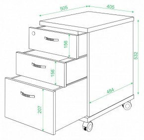 Тумбочка Домино ТС-2 в Белоярском - beloyarskiy.mebel24.online | фото 2