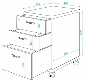 Тумбочка Домино ТС-2 в Белоярском - beloyarskiy.mebel24.online | фото 2