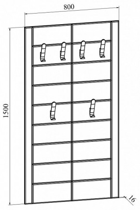 Вешалка настенная Изабель ИЗ-80 в Белоярском - beloyarskiy.mebel24.online | фото 2