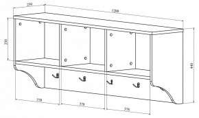 Вешалка-полка ДримСтар ДС-30 в Белоярском - beloyarskiy.mebel24.online | фото 3