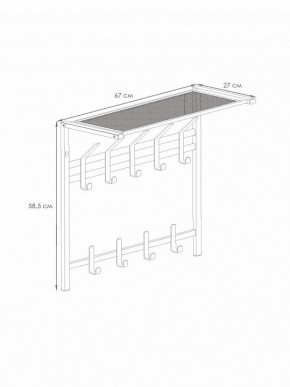 Вешалка-полка Торонто 22 в Белоярском - beloyarskiy.mebel24.online | фото 3