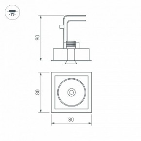 Встраиваемый светильник Arlight CL-SIMPLE-S80x80-9W Day4000 (BK, 45 deg) 026875 в Белоярском - beloyarskiy.mebel24.online | фото 9