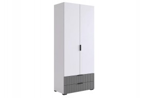 ЗЕФИР Шкаф двухдверный 108.01 (серый) в Белоярском - beloyarskiy.mebel24.online | фото